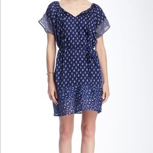 Lucky Brand Indigo Floral Dress New Size S